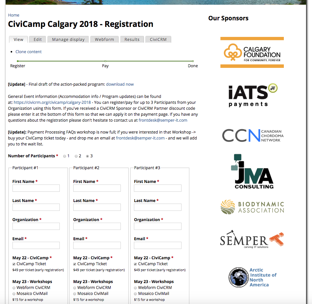 CiviCamp Calgary Registration