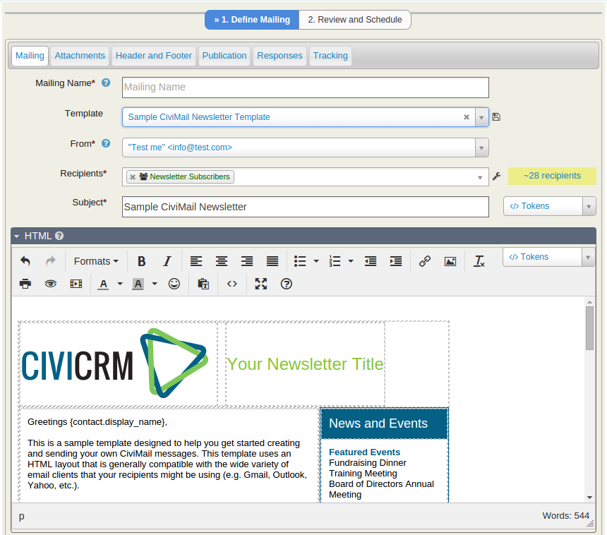 TinyMCE Plugin | CiviCRM