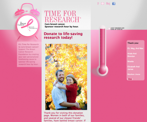 Time for Search donor page